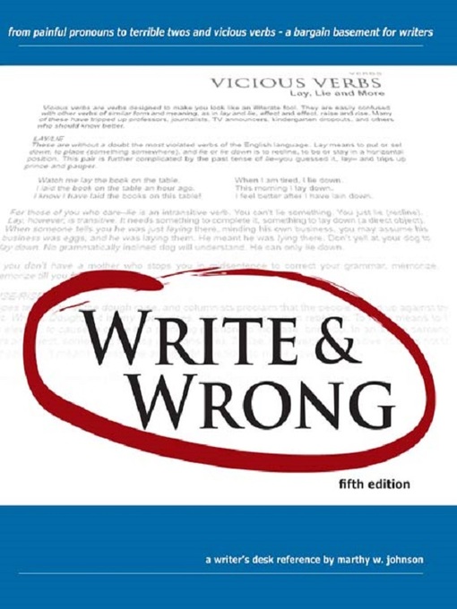 Title details for Write and Wrong by Marthy Johnson - Available